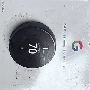 Google Nest Learning Thermostat - Smart Wi-Fi Thermostat - Mirror Black